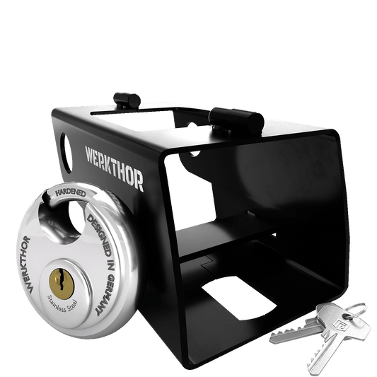 Lucchetto per rimorchio con serratura a chiave - Nero