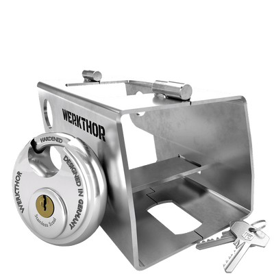 Anhängerschloss inkl. Schlüsselschloss - Silber