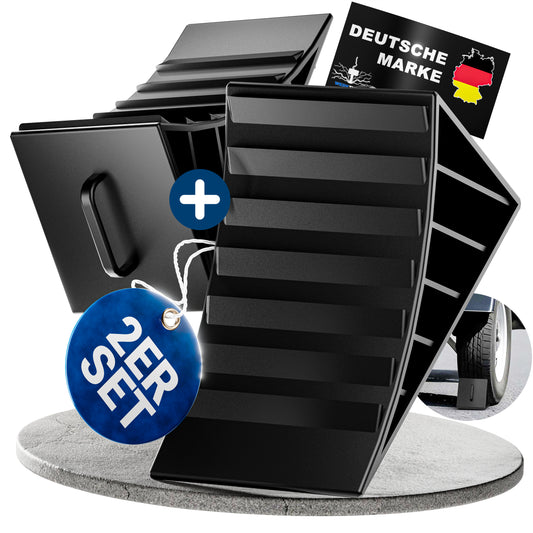 Unterlegkeile mit Griff [2er Set] - Unterlegkeile Anhänger bis 1600kg Achslast
