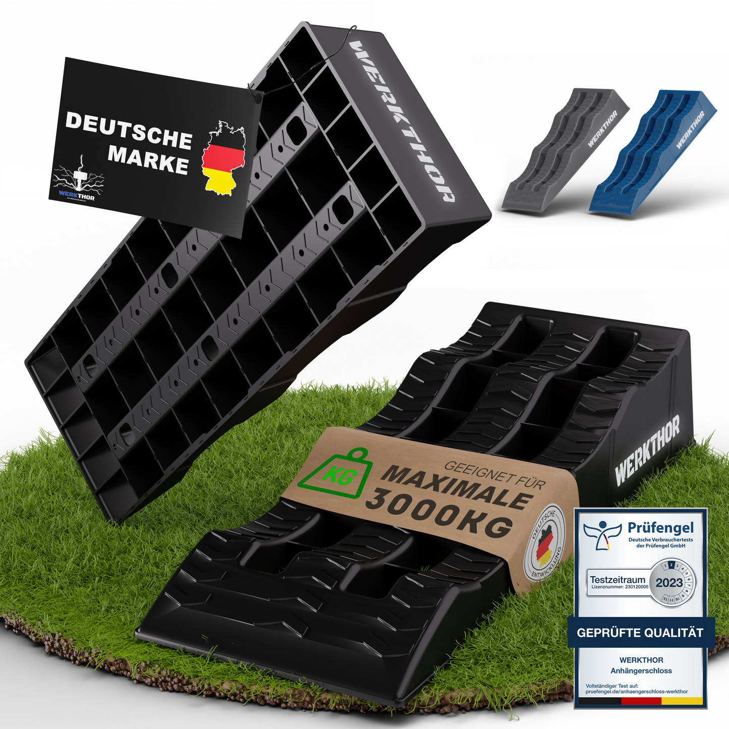 Cales de rampe avec marches rondes jusqu'à [<3t], sac de transport inclus