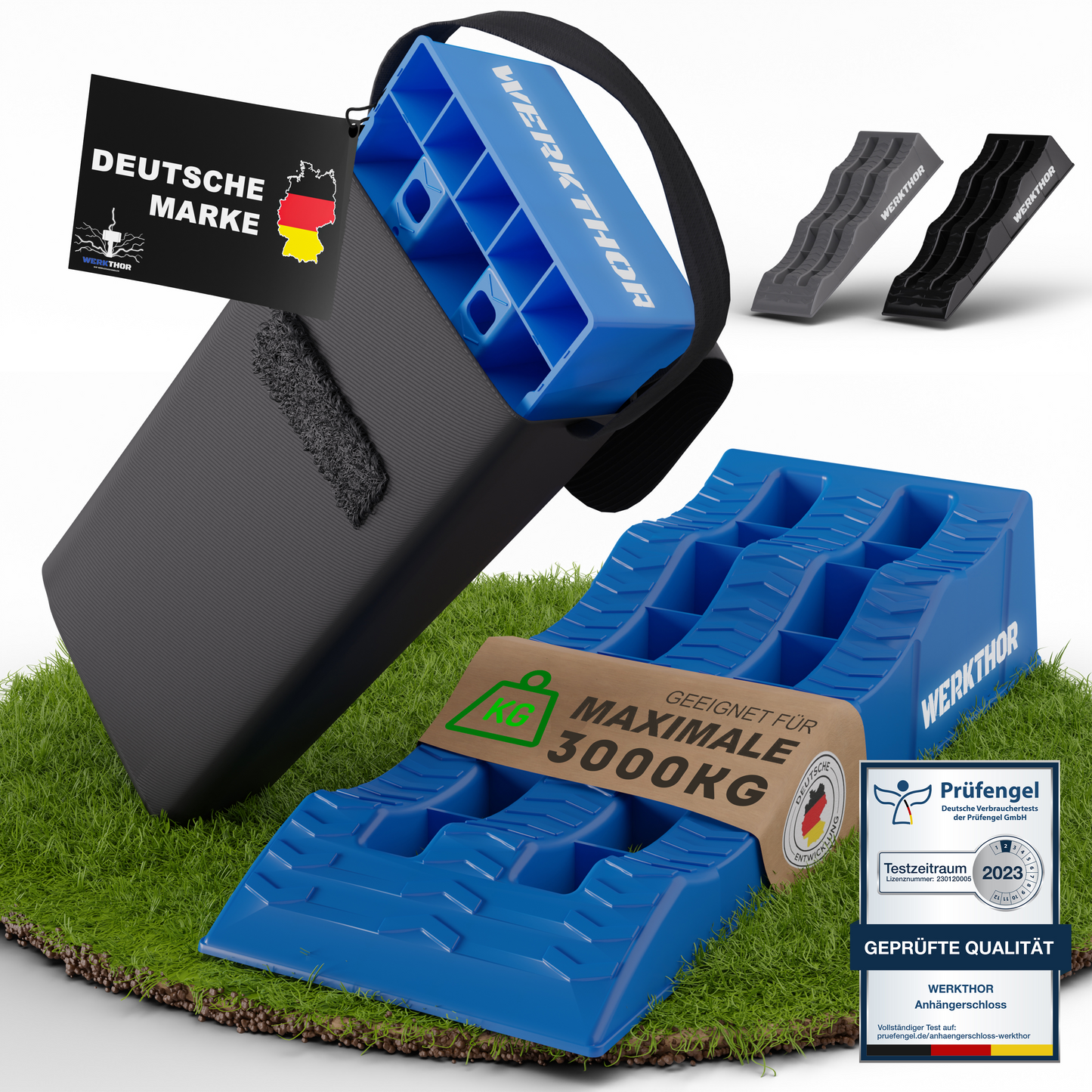 Cales de rampe avec marches rondes jusqu'à [<3t], sac de transport inclus