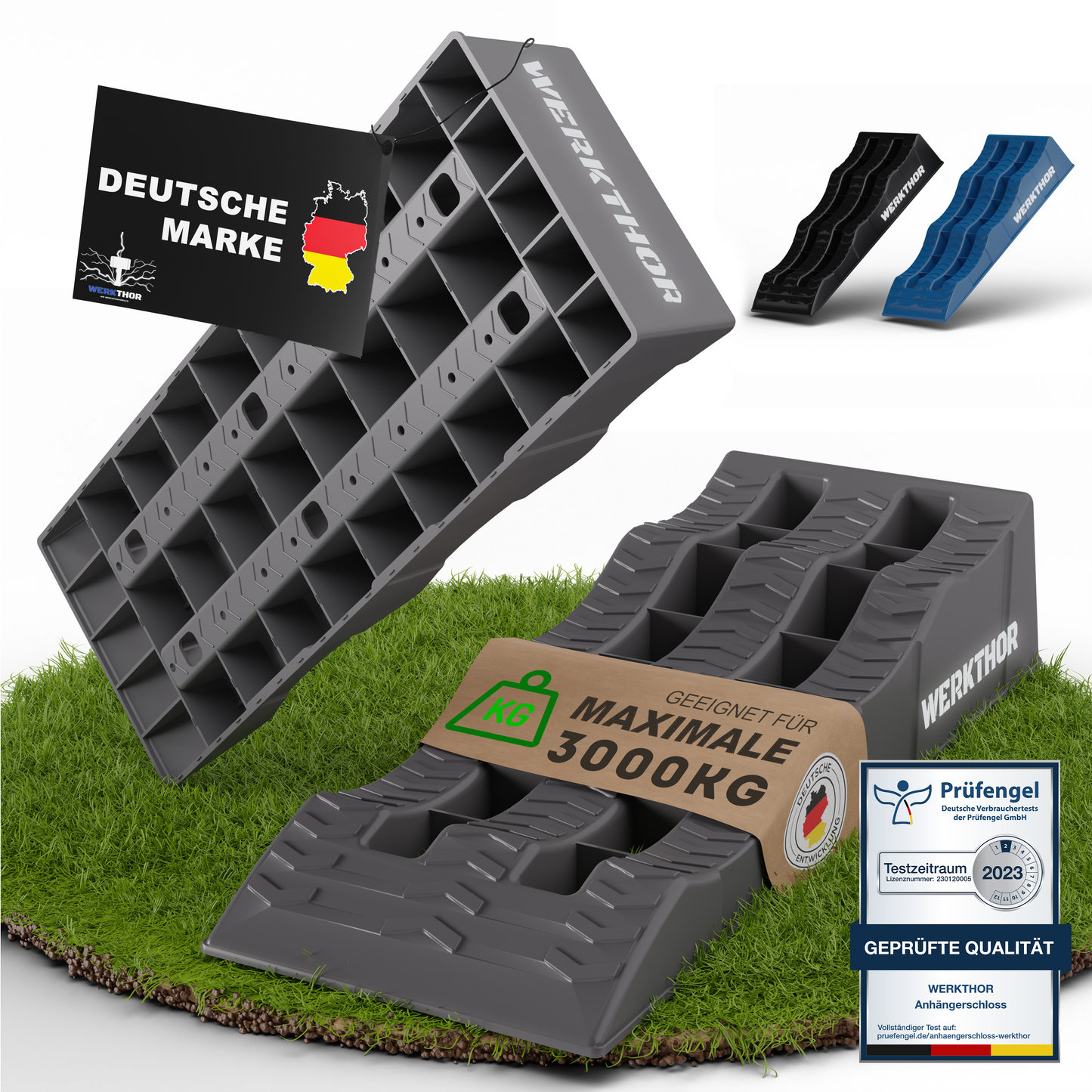 Cales de rampe avec marches rondes jusqu'à [<3t], sac de transport inclus