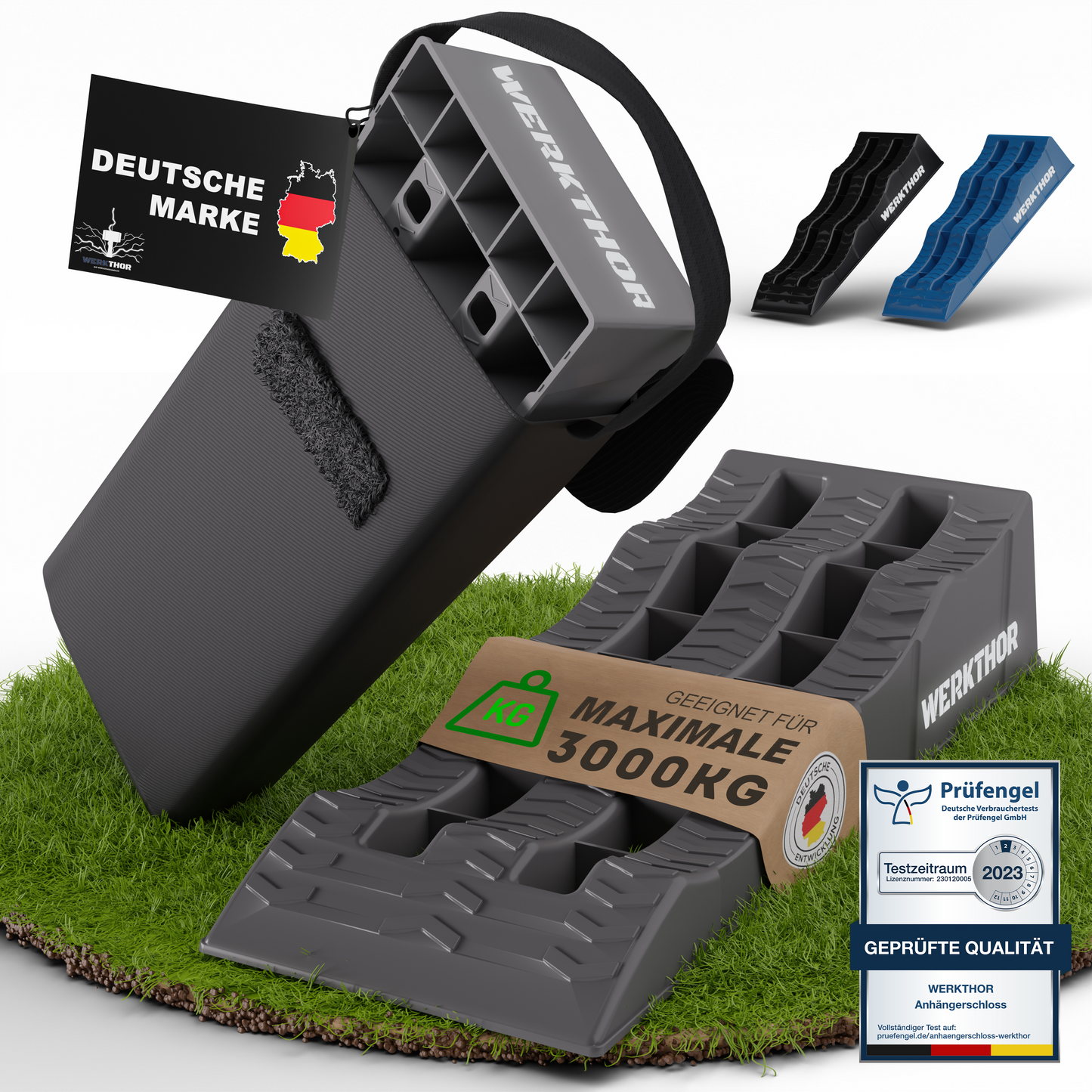 Cales de rampe avec marches rondes jusqu'à [<3t], sac de transport inclus