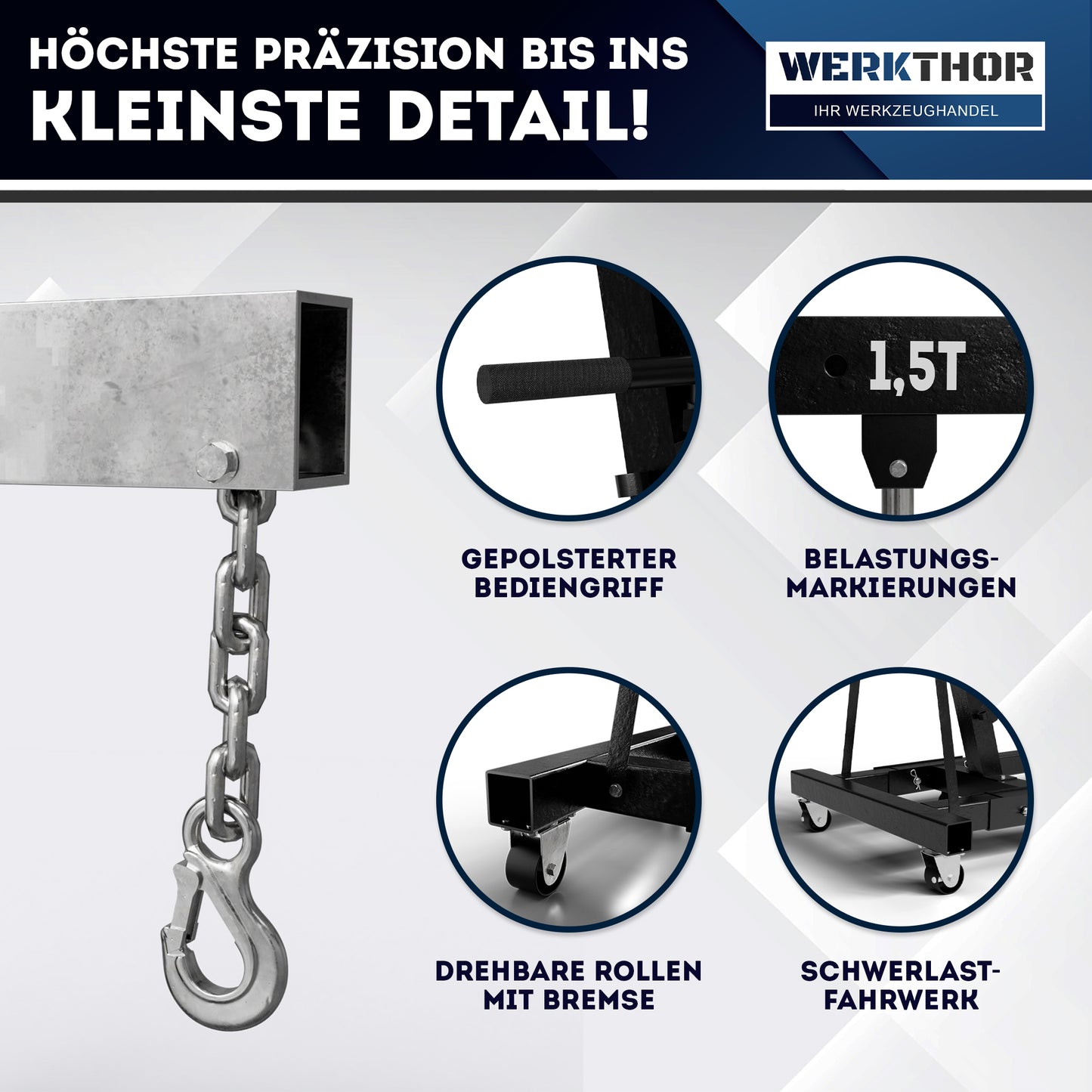 Werkstattkran – Motorkran hydraulisch für Motor Ausbau