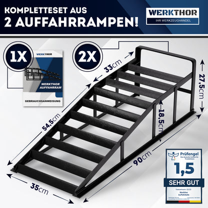 KFZ Rampe Metall [2er Set] - Auffahrrampen bis [<3t]