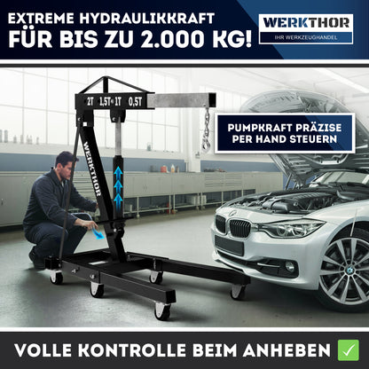 Werkstattkran – Motorkran hydraulisch für Motor Ausbau