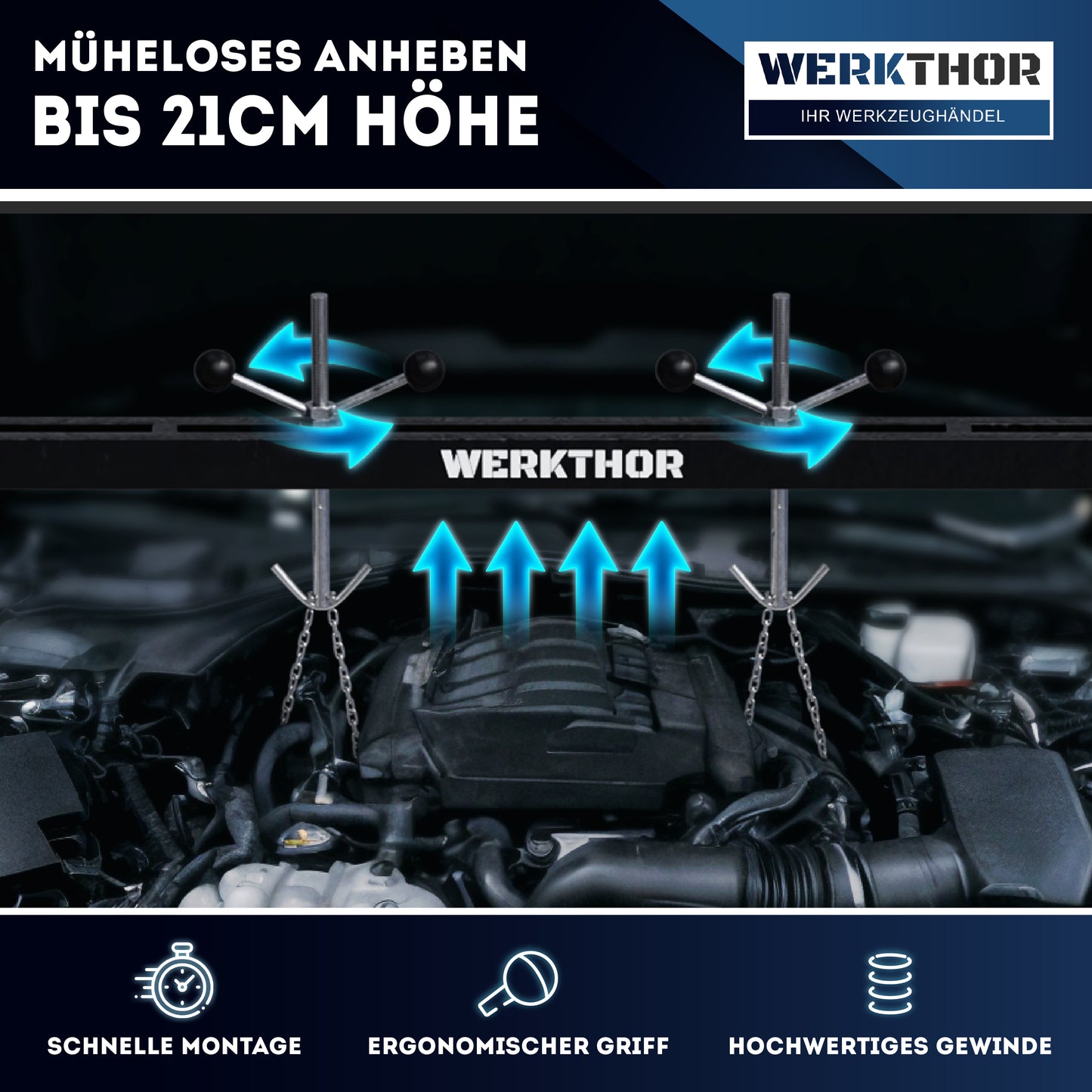 Motorbrücke 500kg massiv für PKW