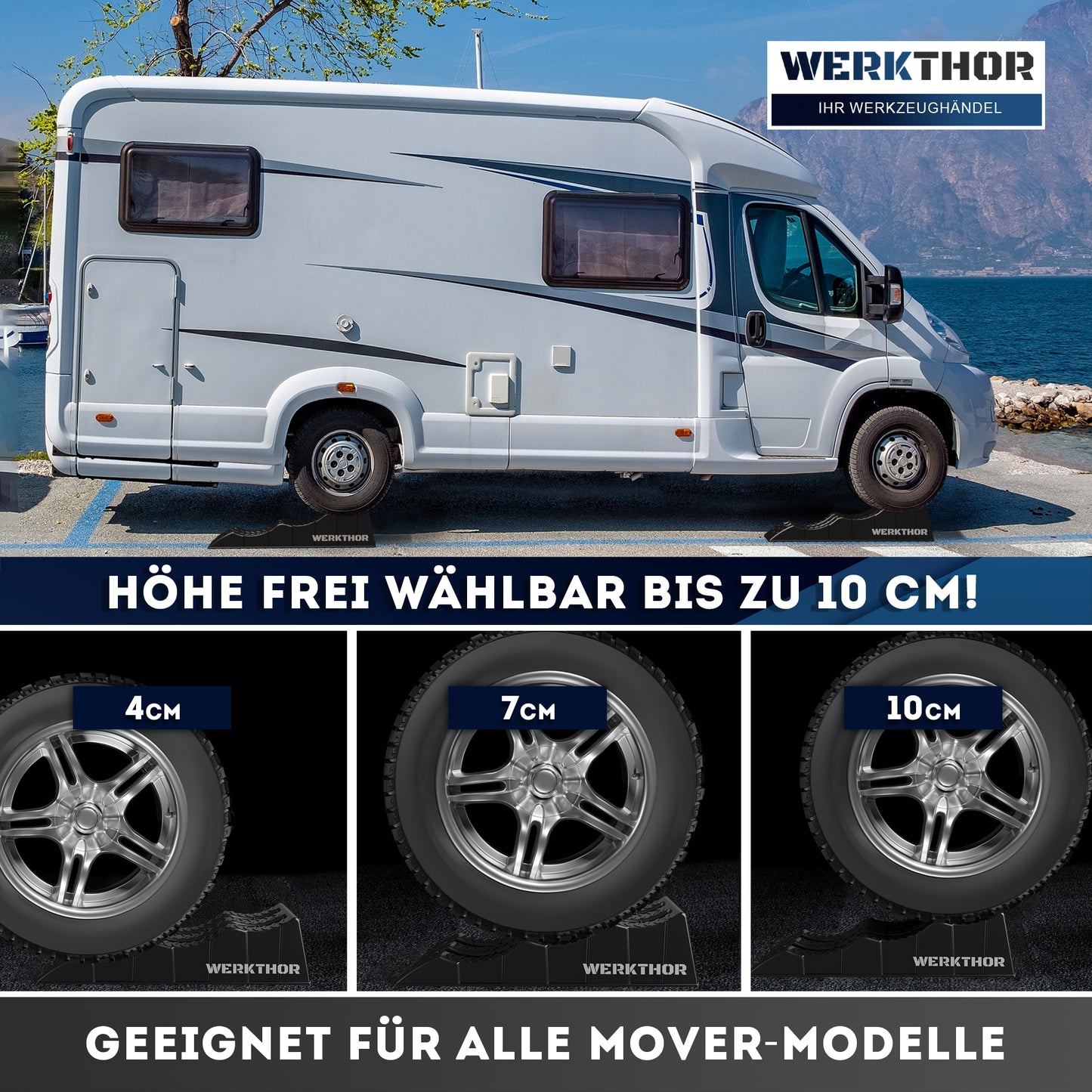 Cales de rampe avec marches rondes jusqu'à [<3t], sac de transport inclus