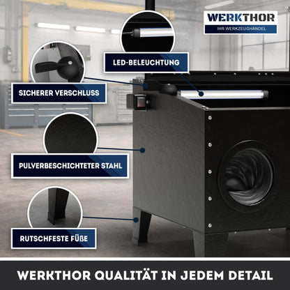 Sandstrahlkabine 94,8 Liter - für Holz & Metall