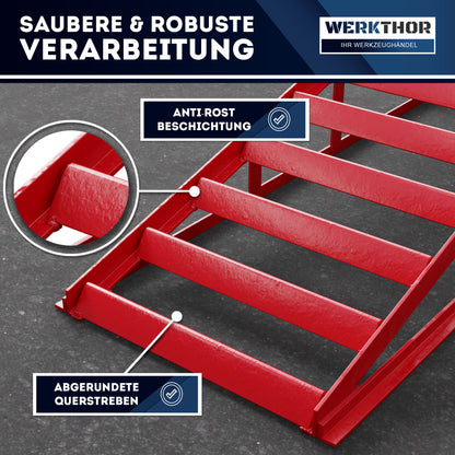Hydraulische Auffahrrampe bis 4T [2er Set]