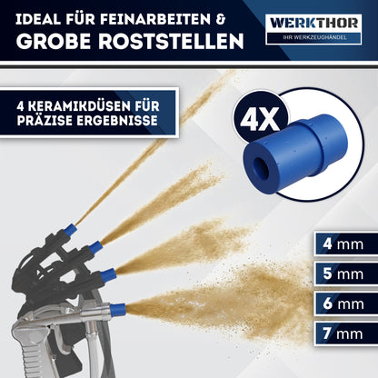 Sandstrahlkabine 94,8 Liter - für Holz & Metall