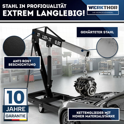 Werkstattkran – Motorkran hydraulisch für Motor Ausbau