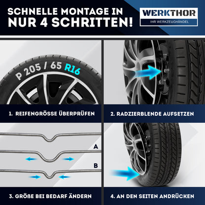 Radkappen 13-16 Zoll [4er Set]