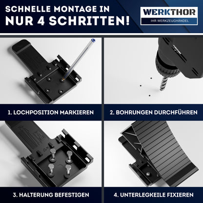 Cales de roue avec support et matériel de fixation [jeu de 2] jusqu'à 1600 kg de charge par essieu