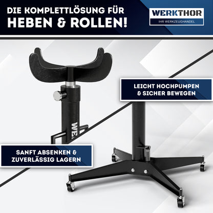 Getriebeheber 500kg hydraulisch & verstellbar 113-195 cm