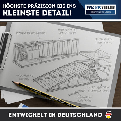 Rampe de chargement hydraulique jusqu'à 4T [jeu de 2]