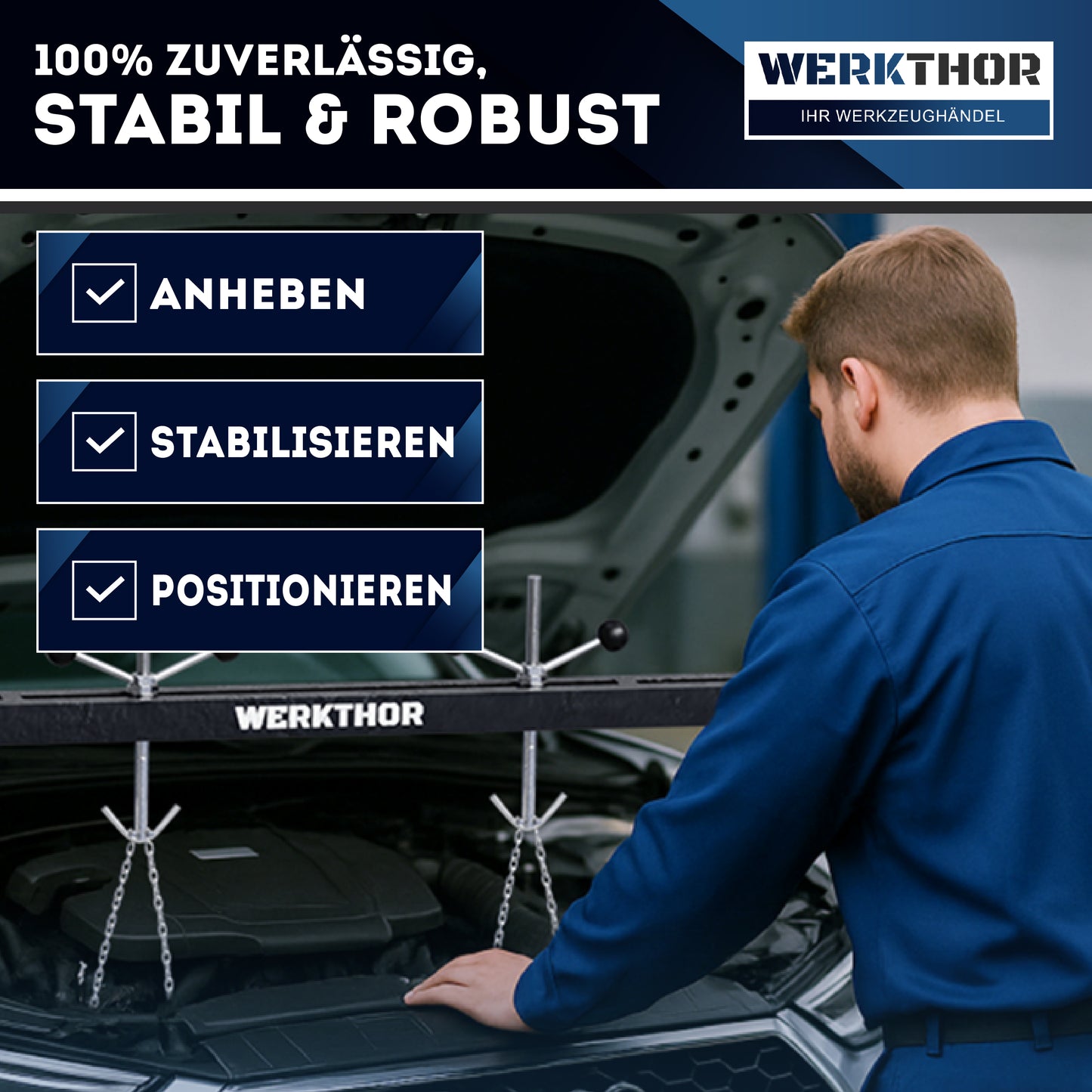 Motorbrücke 500kg massiv für PKW
